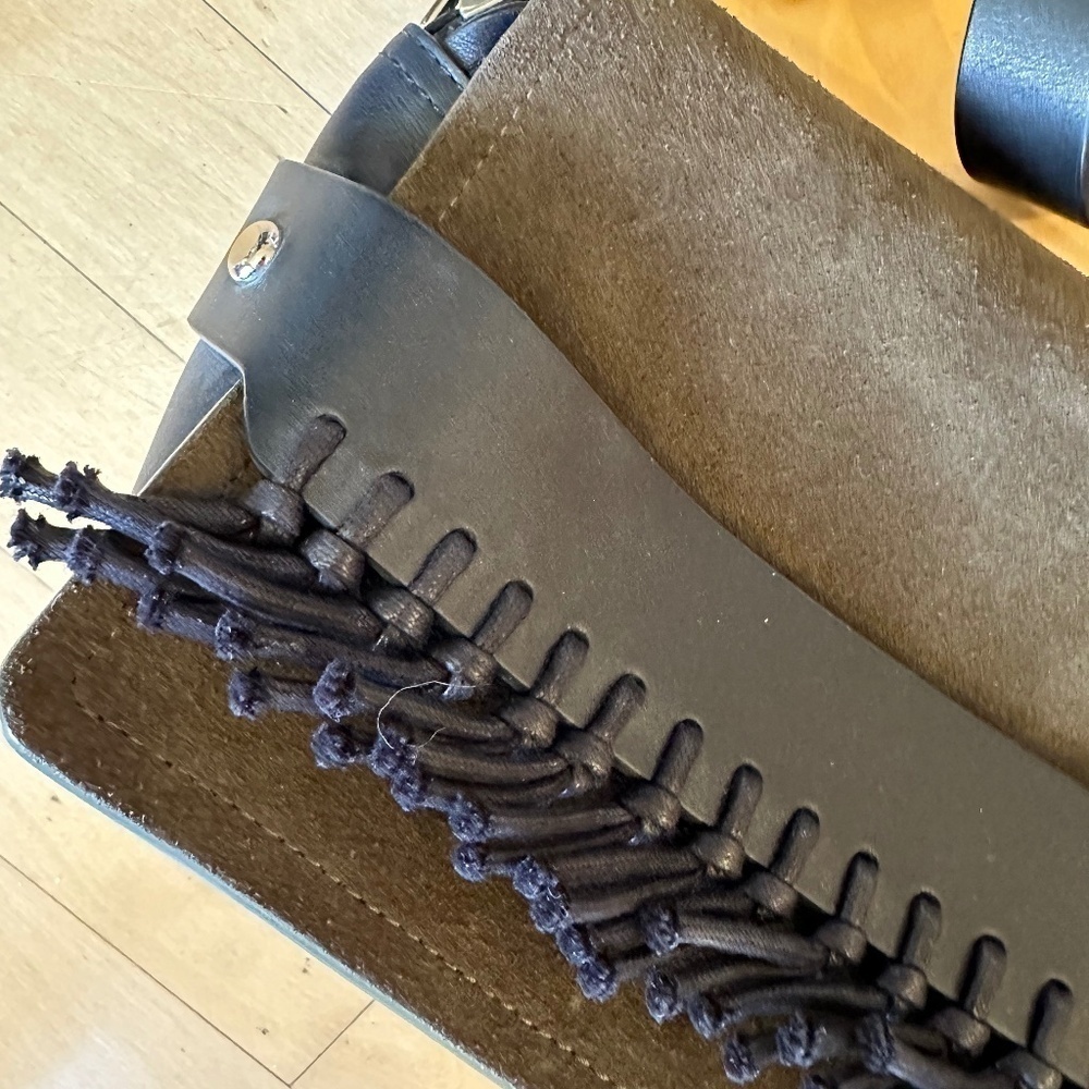 3.1 Phillip Lim Bianca Olive/Black fringed crossbody. CB220 - Picture 4 of 6